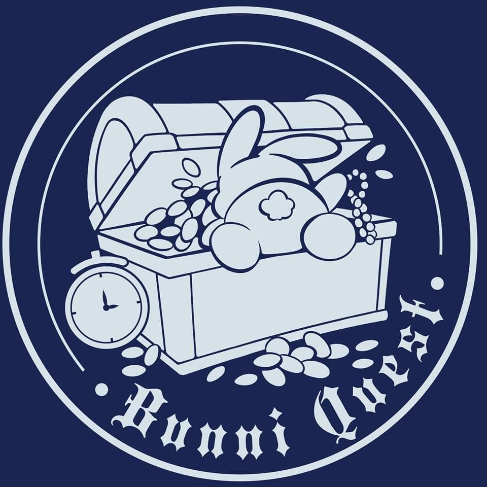 Cute bunny looting treasure chest